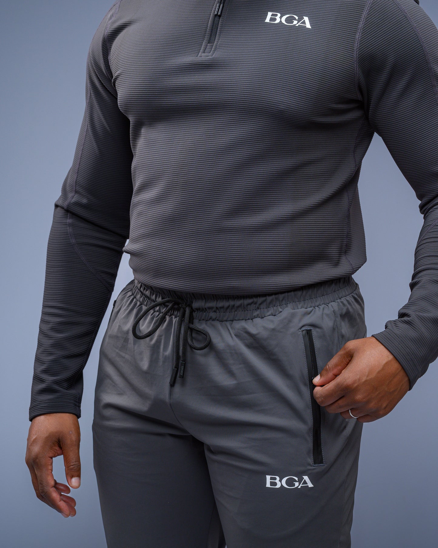Men’s Ankle Charcoal Active Pants - Gym Joggers