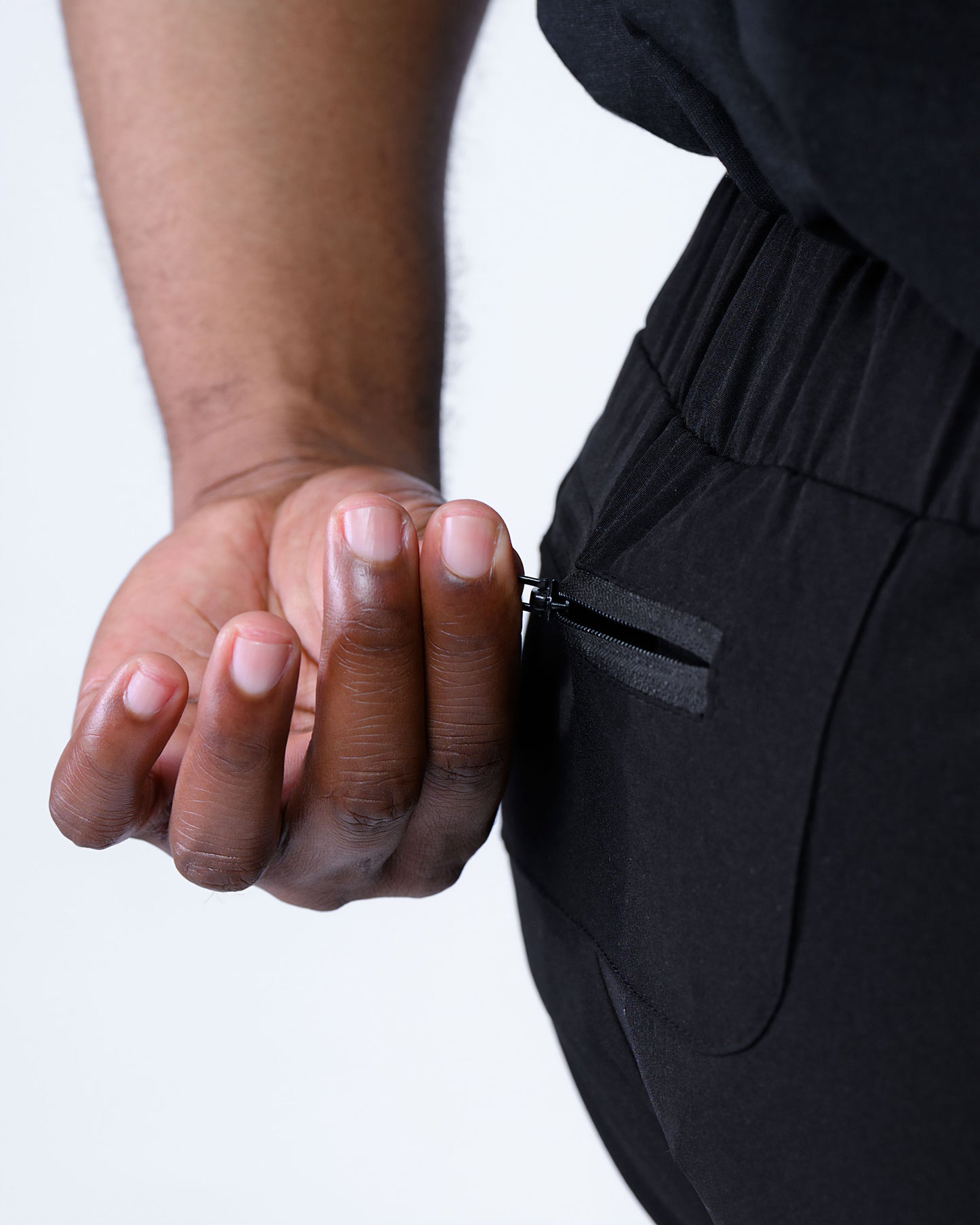 Men's Jet Black Active Shorts - Performance Gym Shorts | BARBU G