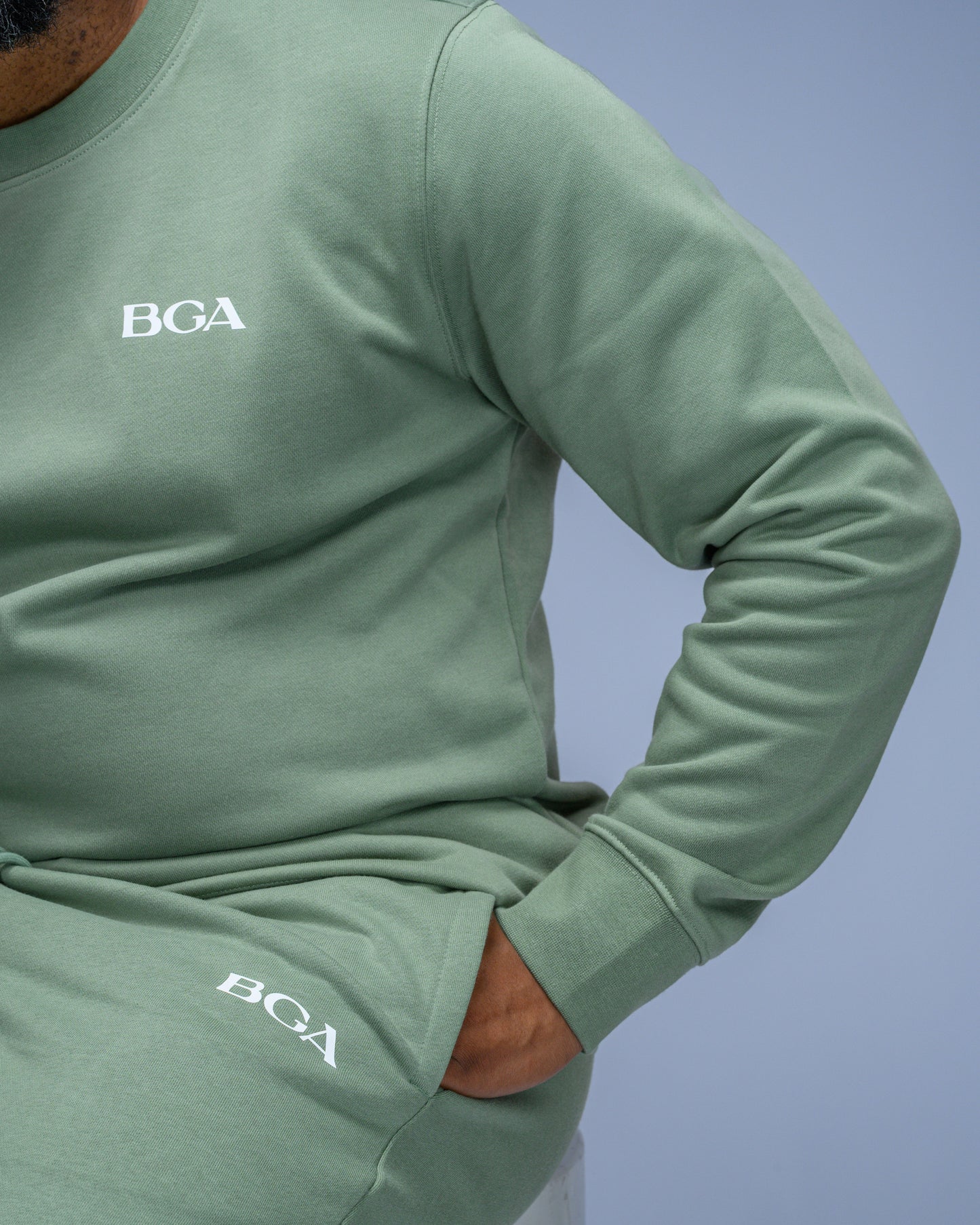 Men’s Light Cotton Green Active Long Sleeve Top - Lightweight sweater