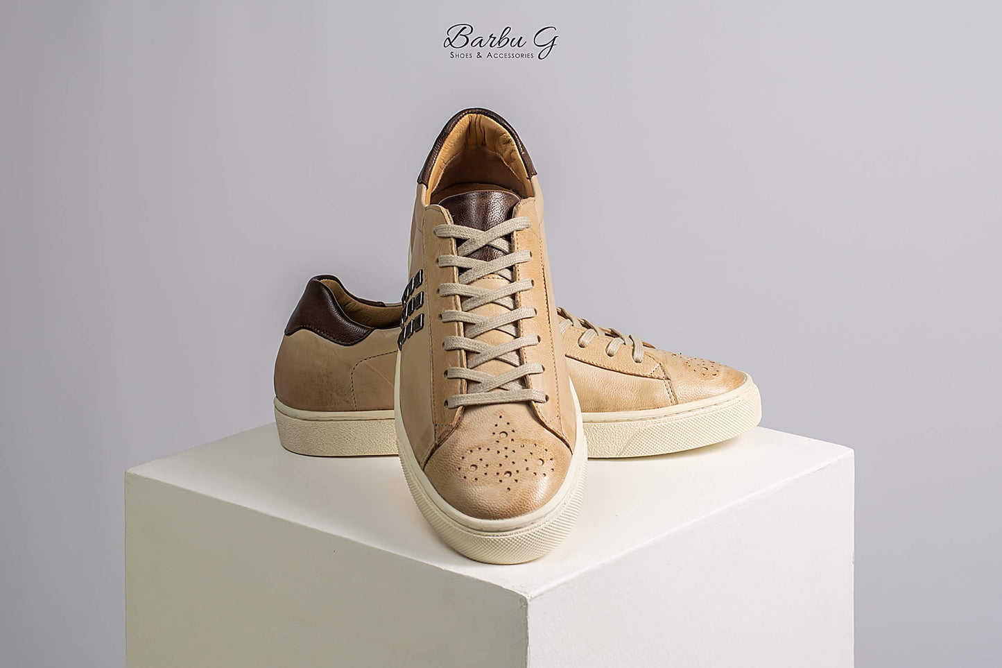 Men's Leather Sneakers - Premium Sporty Shoes