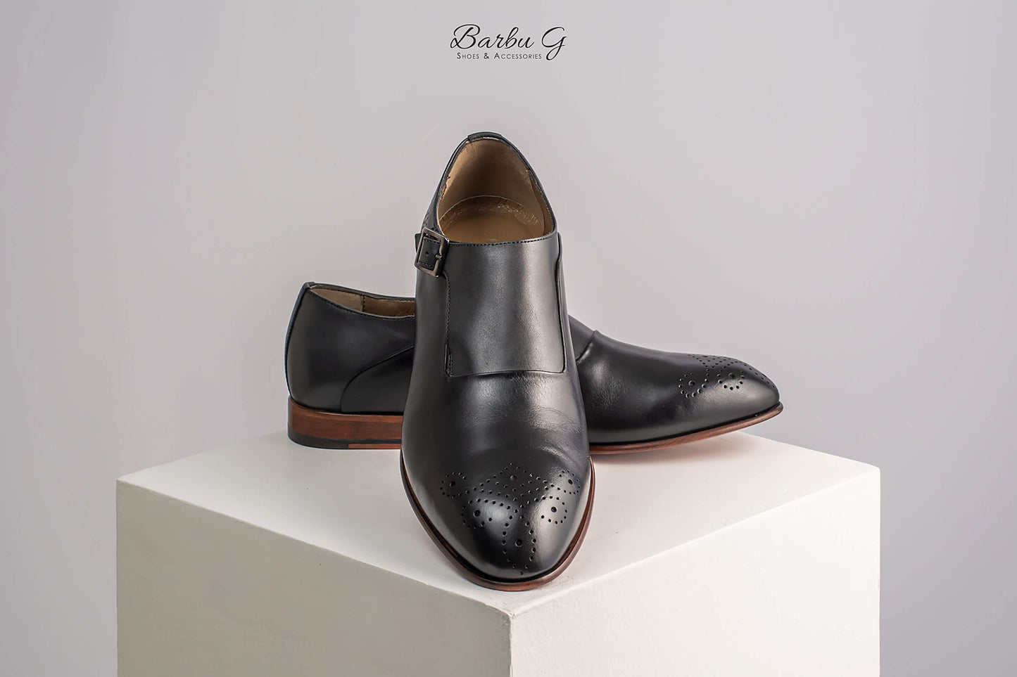 Men's Black Leather Dress Shoes - Classic Formal Footwear