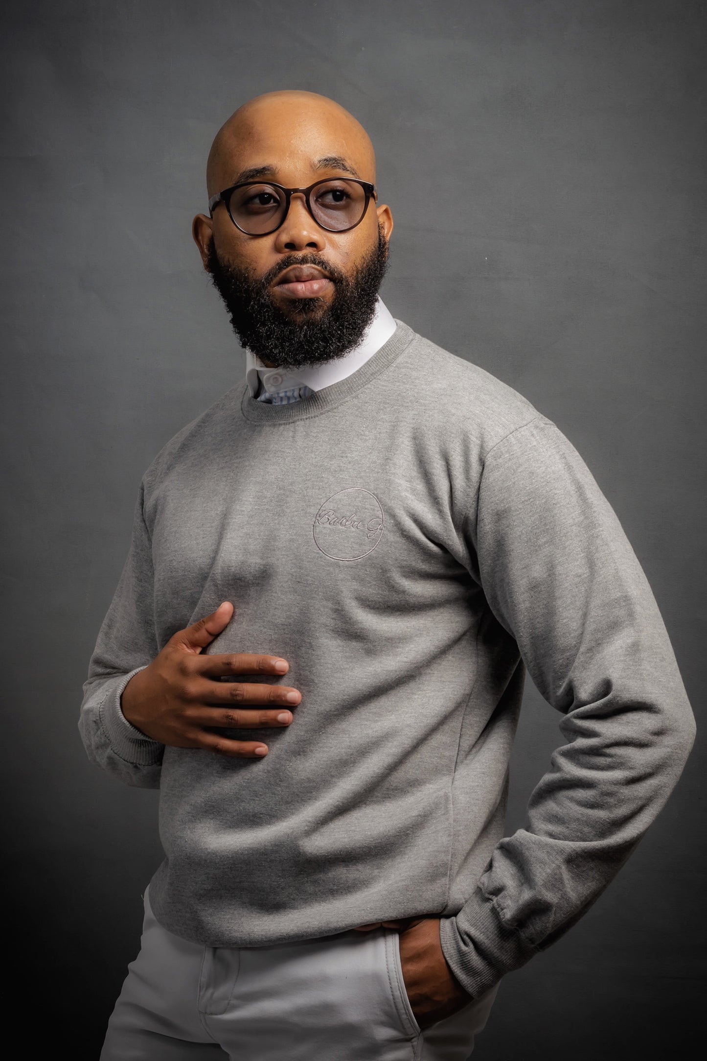 Men's Grey Sweater - Premium Quality Knit Pullover | BARBU G