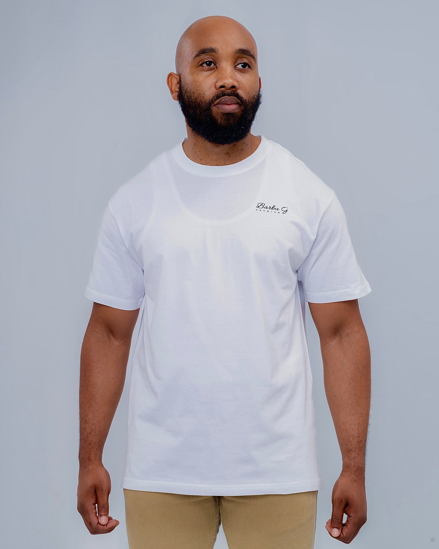 Men's White Cotton Casual T-Shirt - Premium Loose Fit Tee