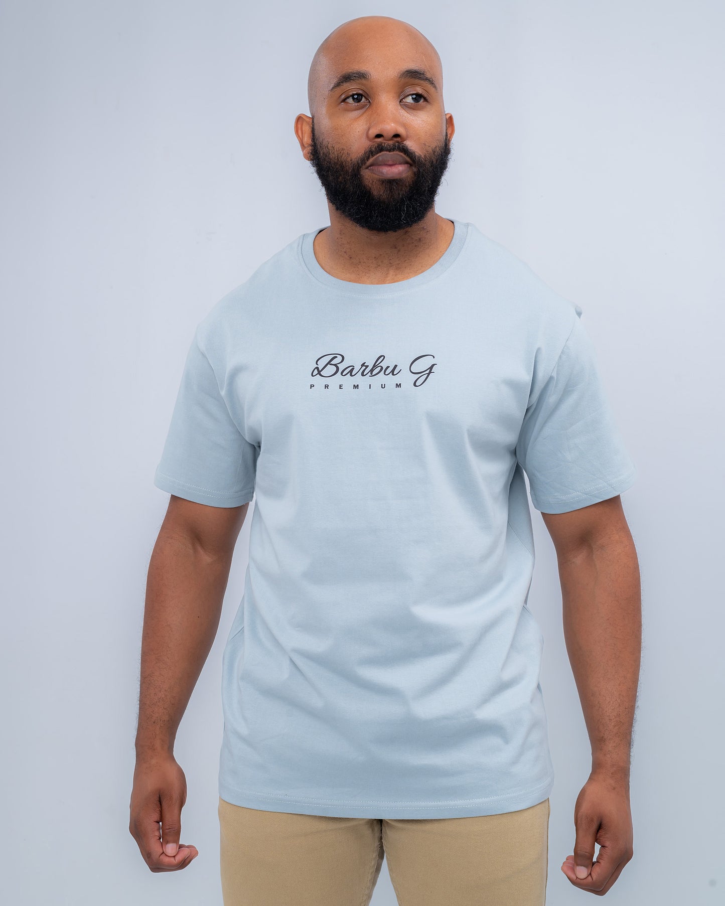 Men's Blue Cotton Casual T-Shirt - Premium Loose Fit Tee