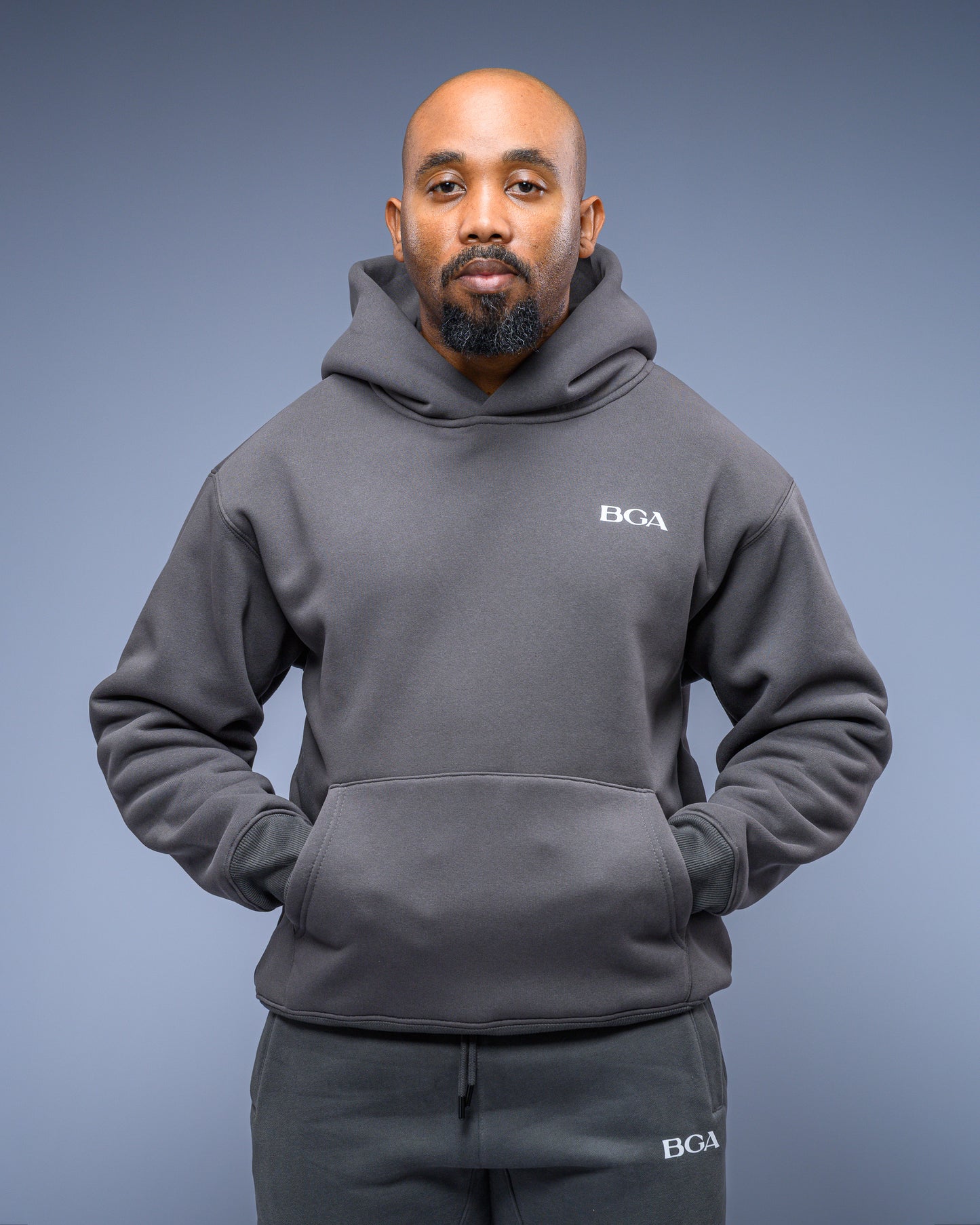 Men’s Heavy Cotton Charcoal Active Long Sleeve Top - Heavyweight Hoodie