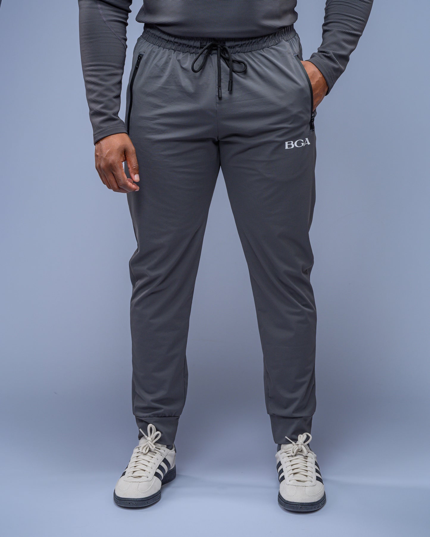 Men’s Ankle Charcoal Active Pants - Gym Joggers