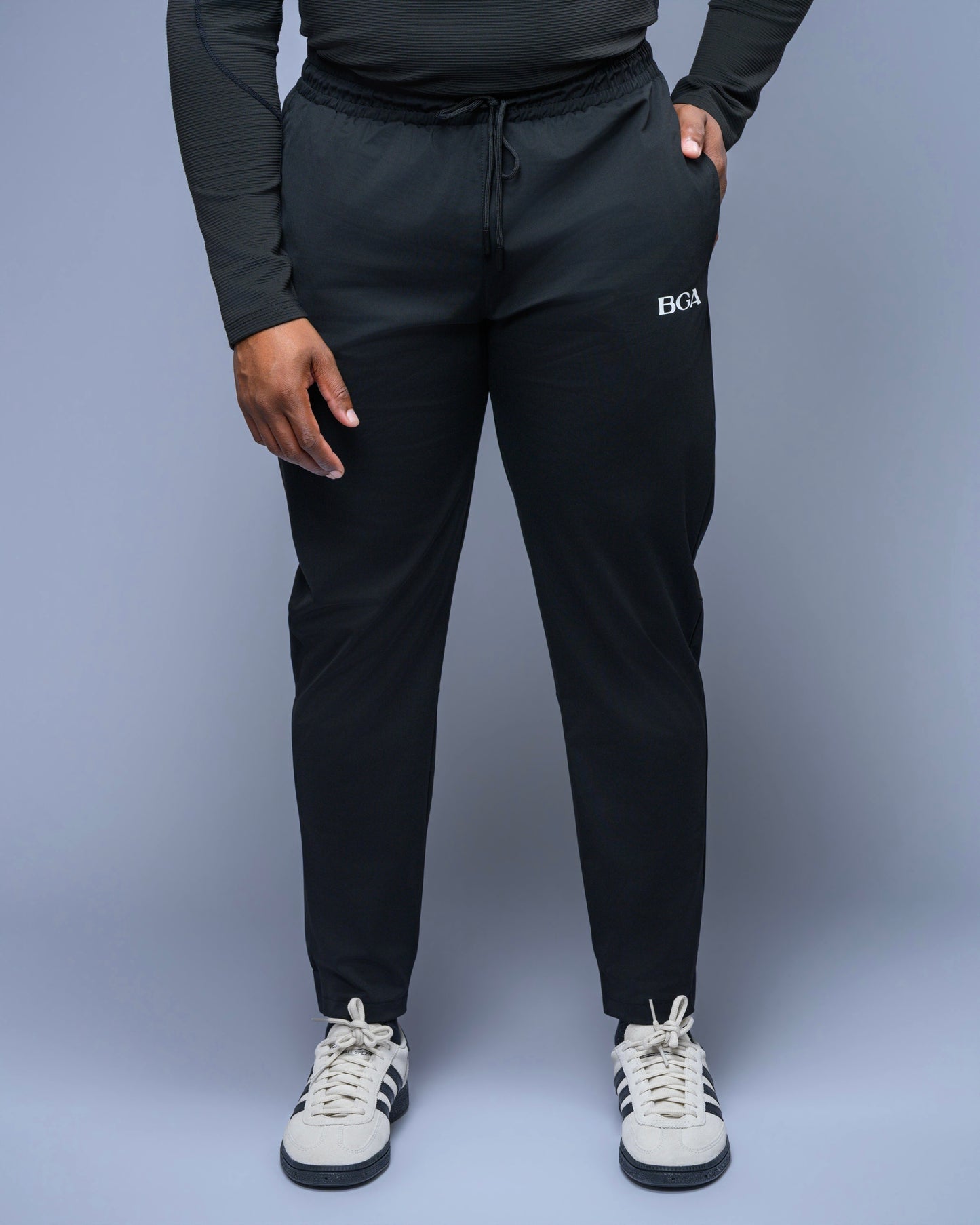 Men’s Ankle Black Active Pants - Gym Joggers