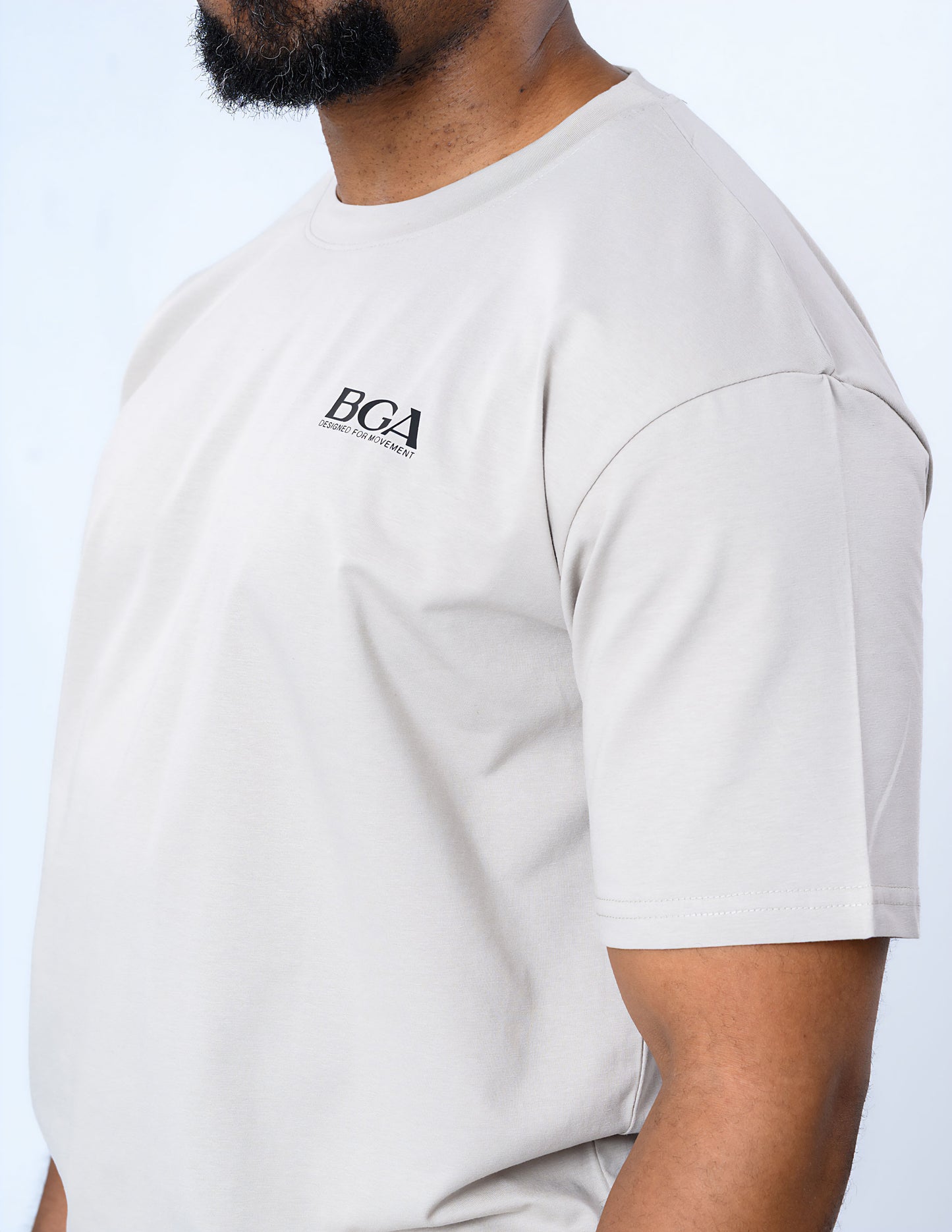 Men's Earthy Grey Active Tee - 100% Cotton Lightweight T-Shirt | BARBU G