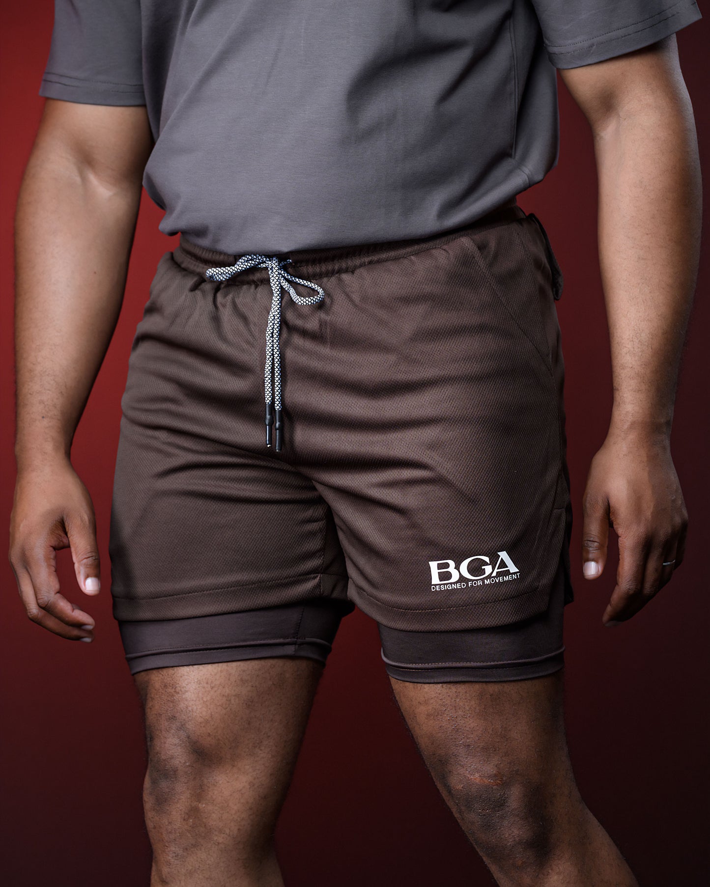 BARBU G Active Short 2in1 Choc Burgundy