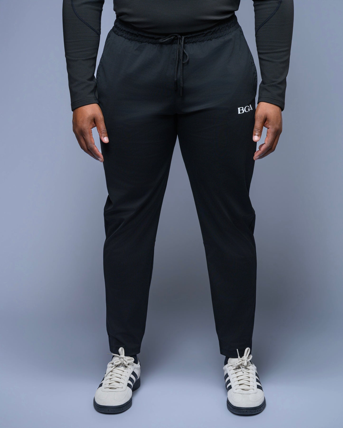 Men’s Ankle Black Active Pants - Gym Joggers