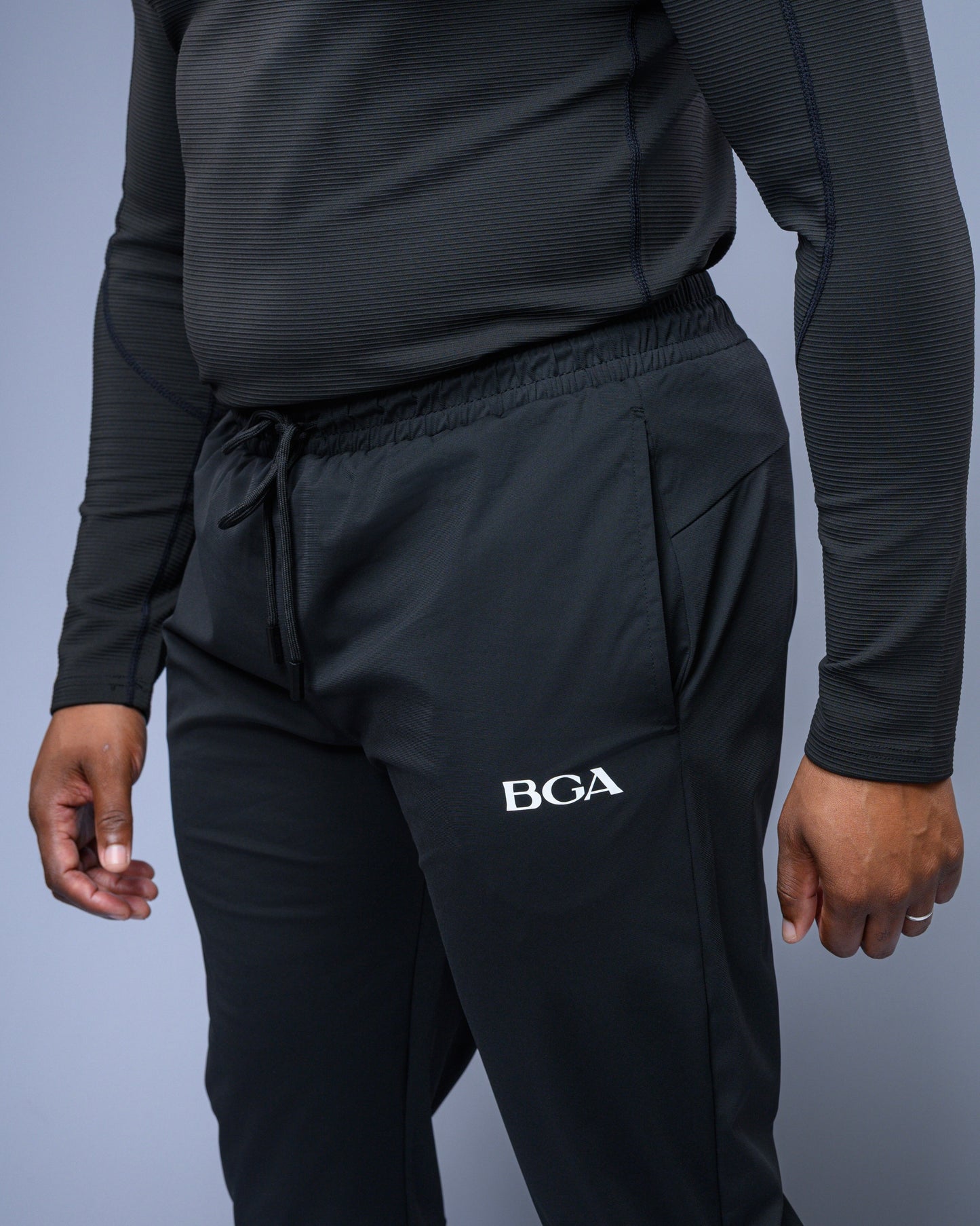 Men’s Ankle Black Active Pants - Gym Joggers