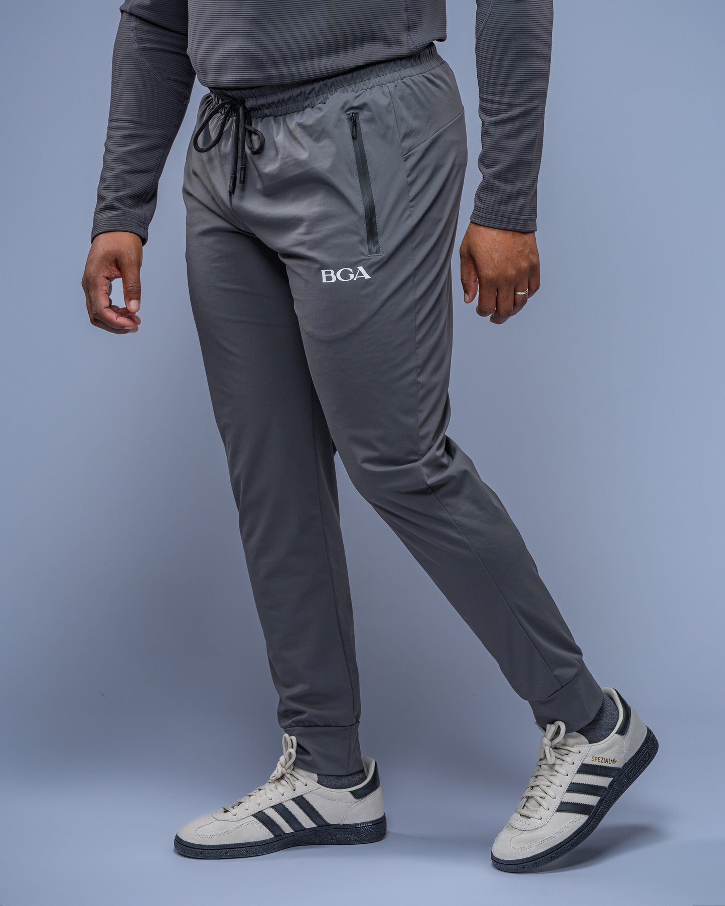 Men’s Ankle Charcoal Active Pants - Gym Joggers