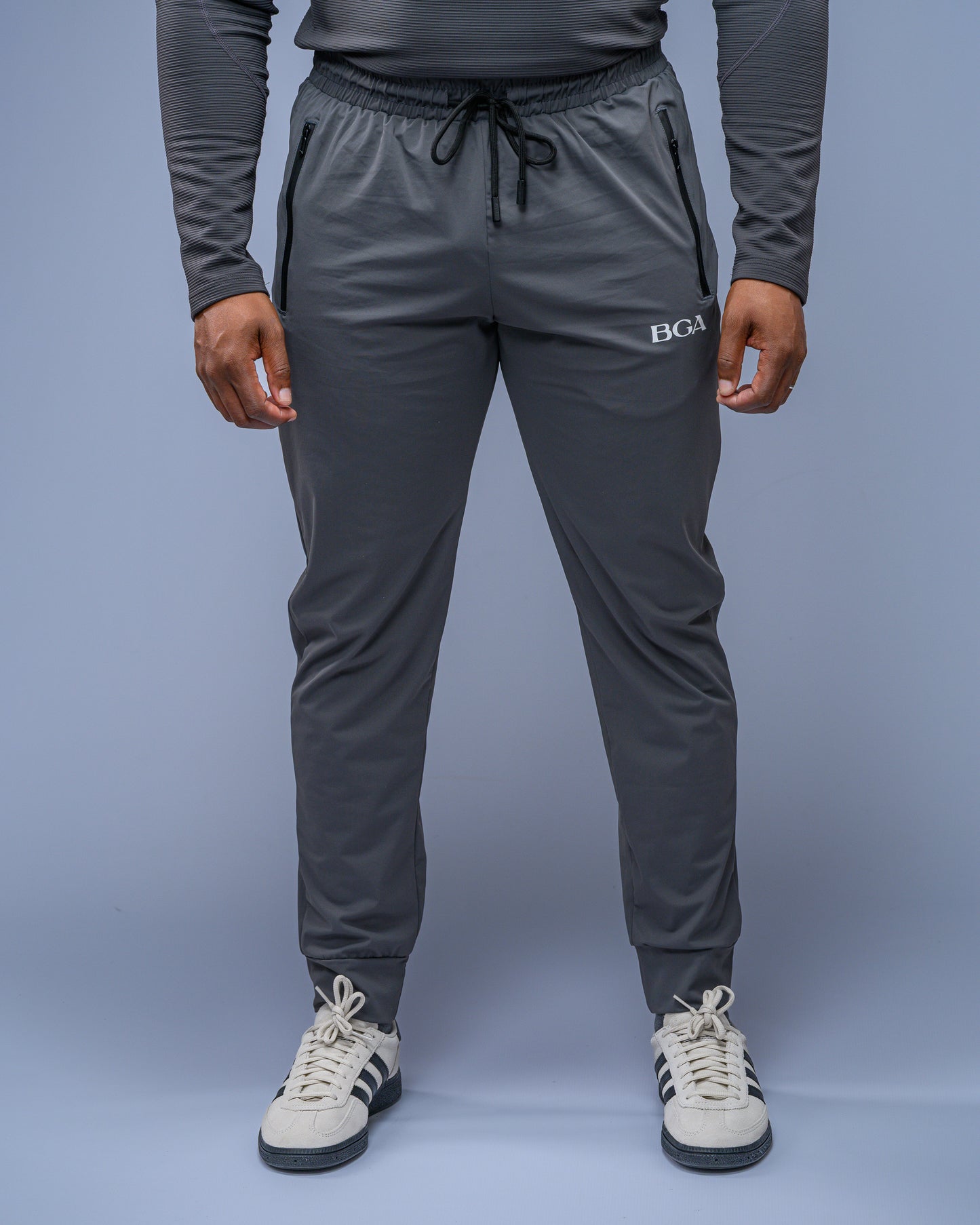 Men’s Ankle Charcoal Active Pants - Gym Joggers