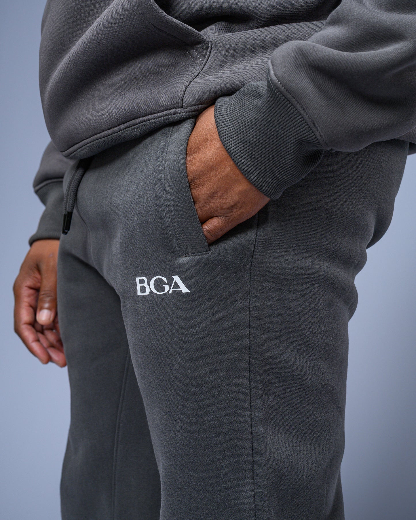 Men’s Charcoal Grey Active Pants - 100% Cotton Casual Joggers