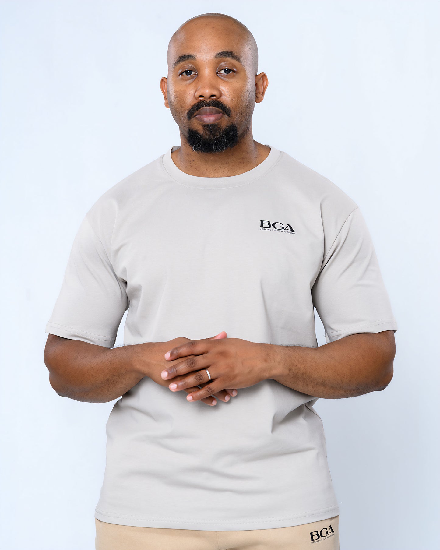Men's Earthy Grey Active Tee - 100% Cotton Lightweight T-Shirt | BARBU G