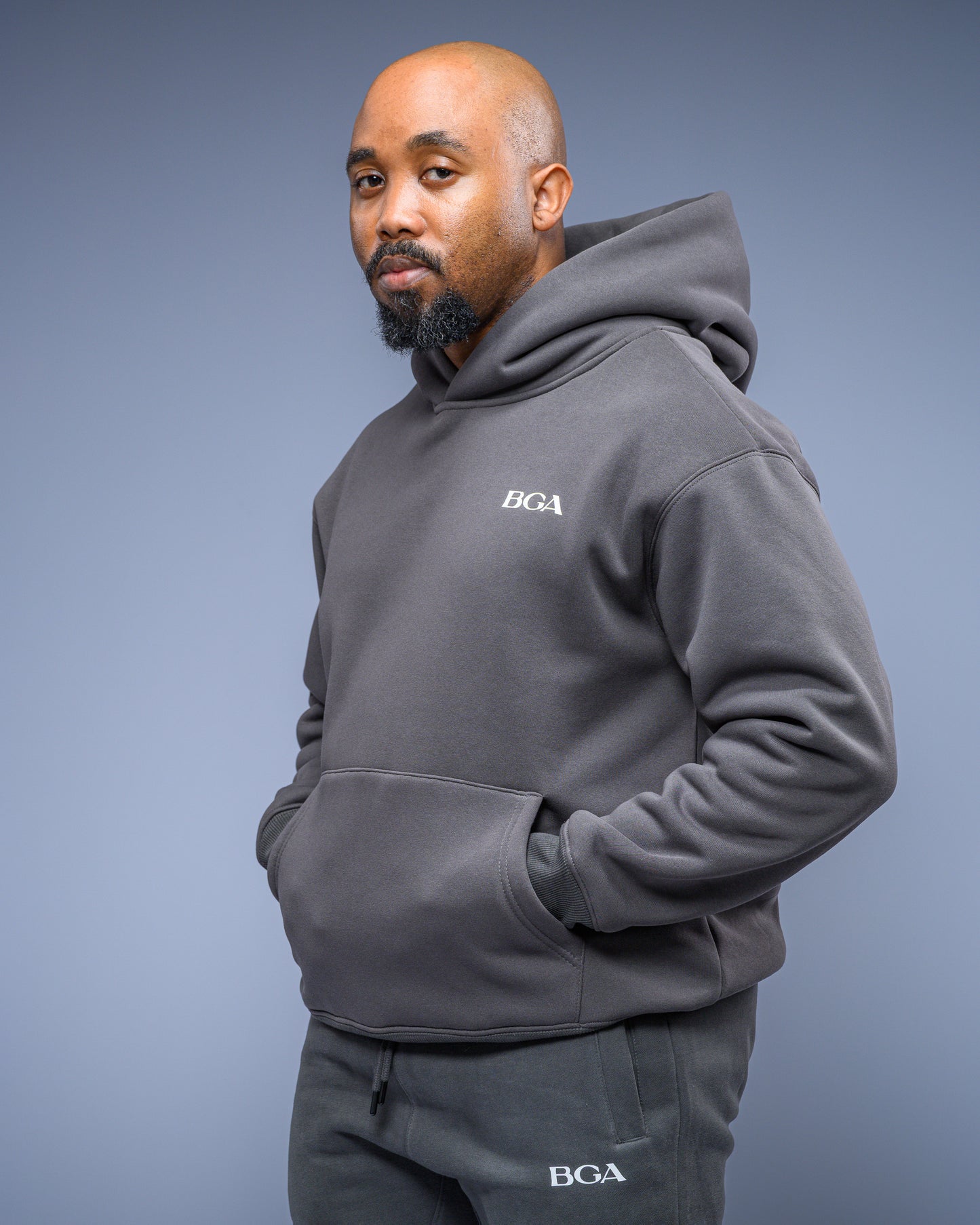 Men’s Heavy Cotton Charcoal Active Long Sleeve Top - Heavyweight Hoodie
