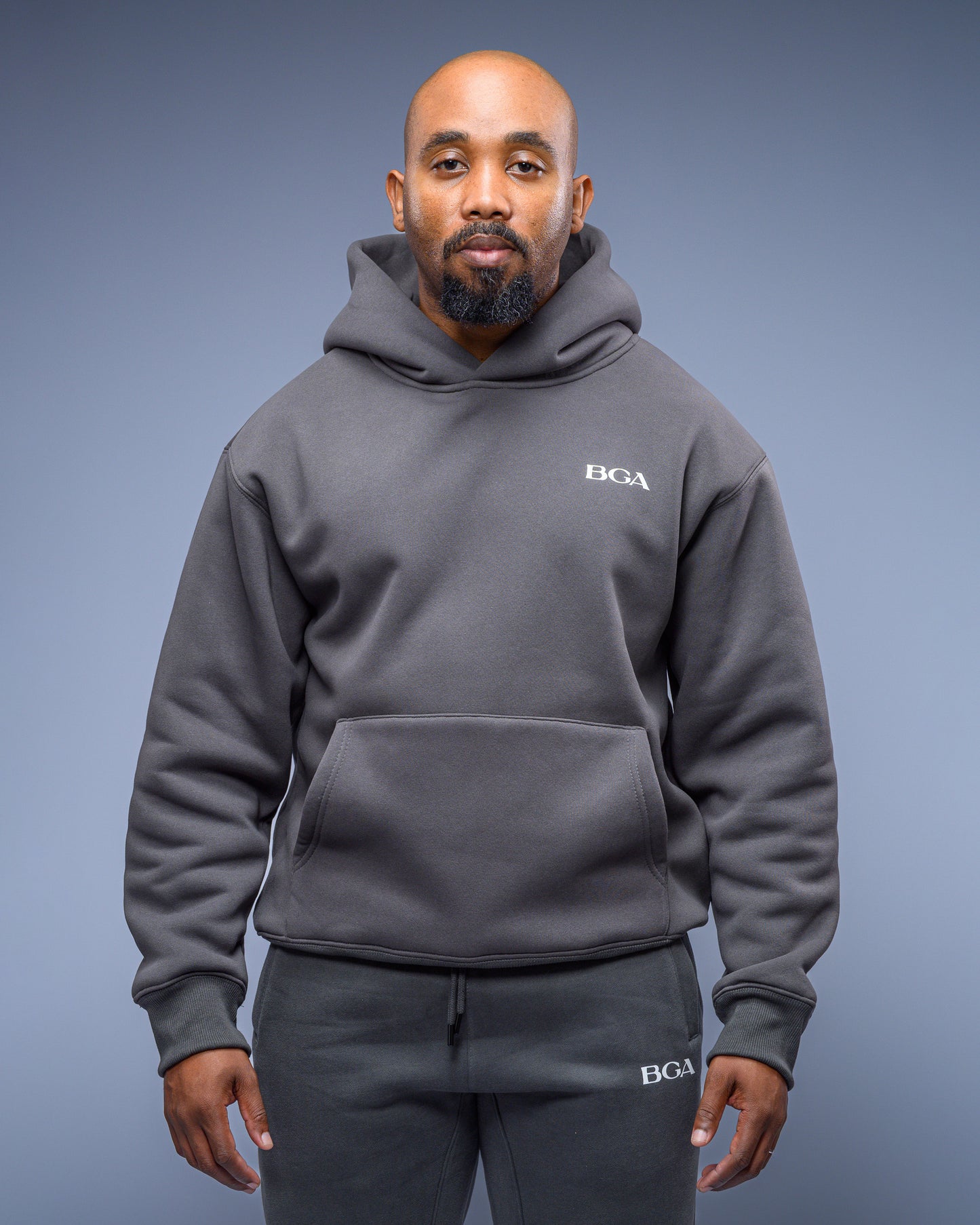 Men’s Heavy Cotton Charcoal Active Long Sleeve Top - Heavyweight Hoodie