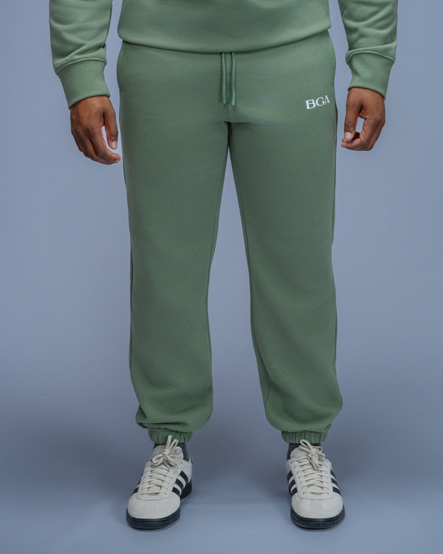 Men’s Green Active Pants - Cotton Casual Joggers