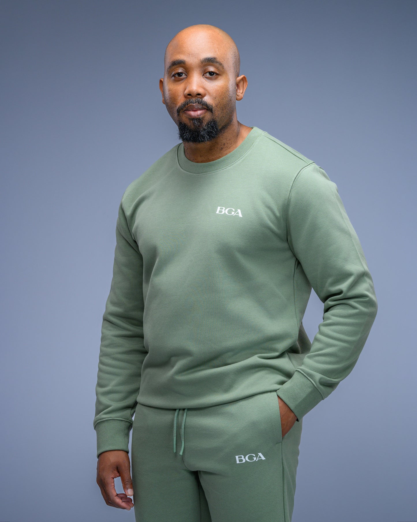 Men’s Light Cotton Green Active Long Sleeve Top - Lightweight sweater