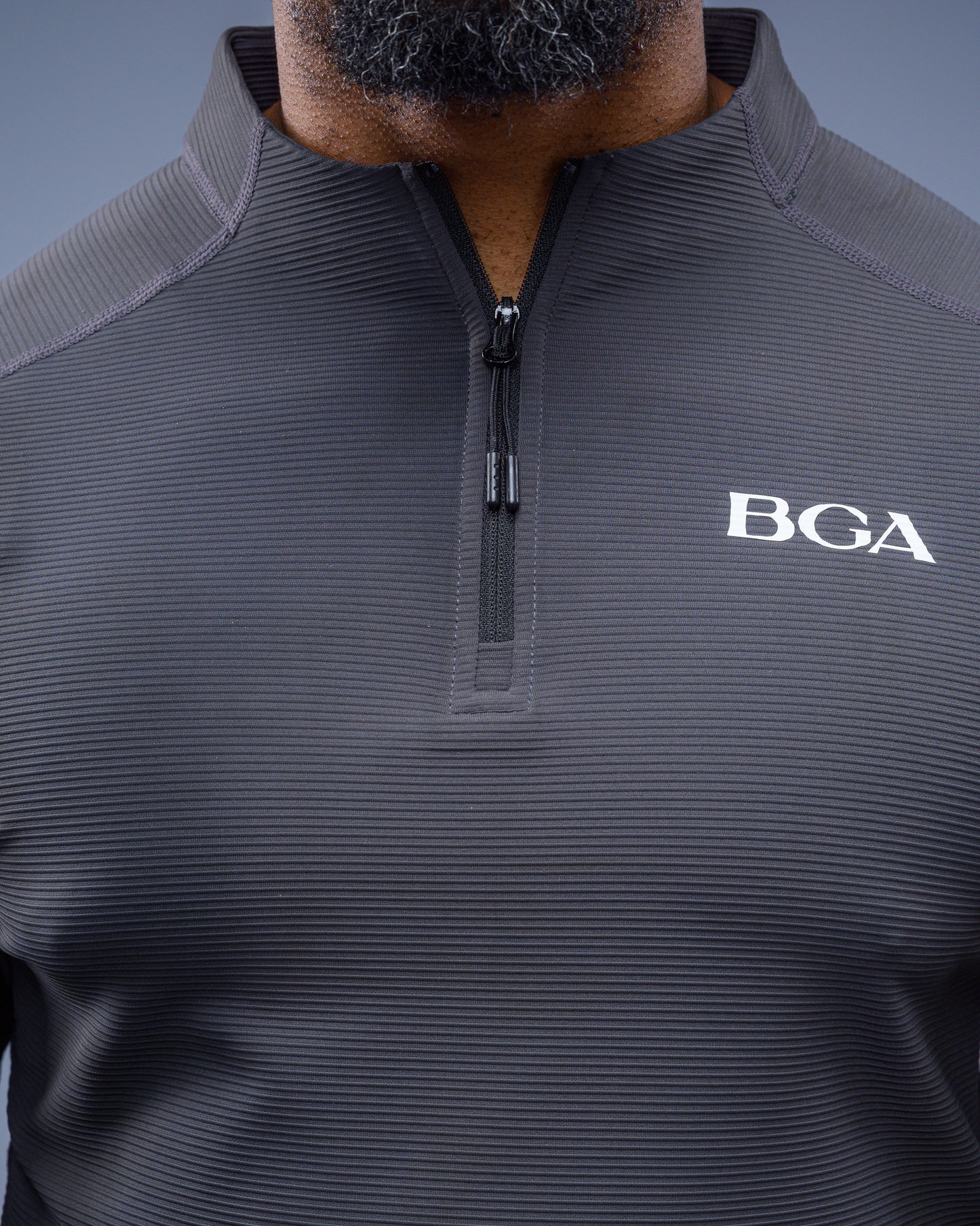Men’s Pattern Charcoal Active Long Sleeve Top - Performance Gym Outerwear