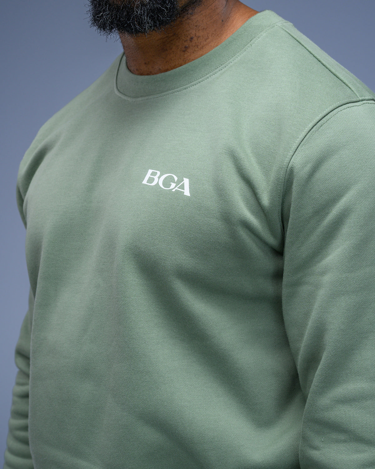 Men’s Light Cotton Green Active Long Sleeve Top - Lightweight sweater