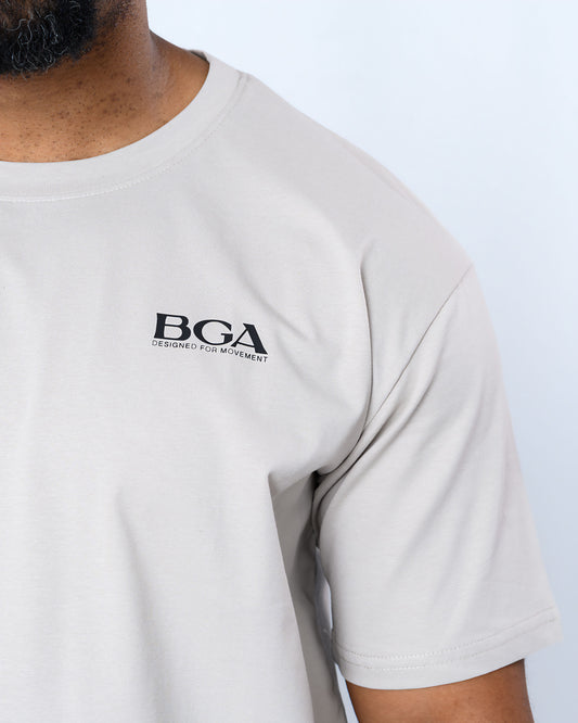 Men's Earthy Grey Active Tee - 100% Cotton Lightweight T-Shirt | BARBU G
