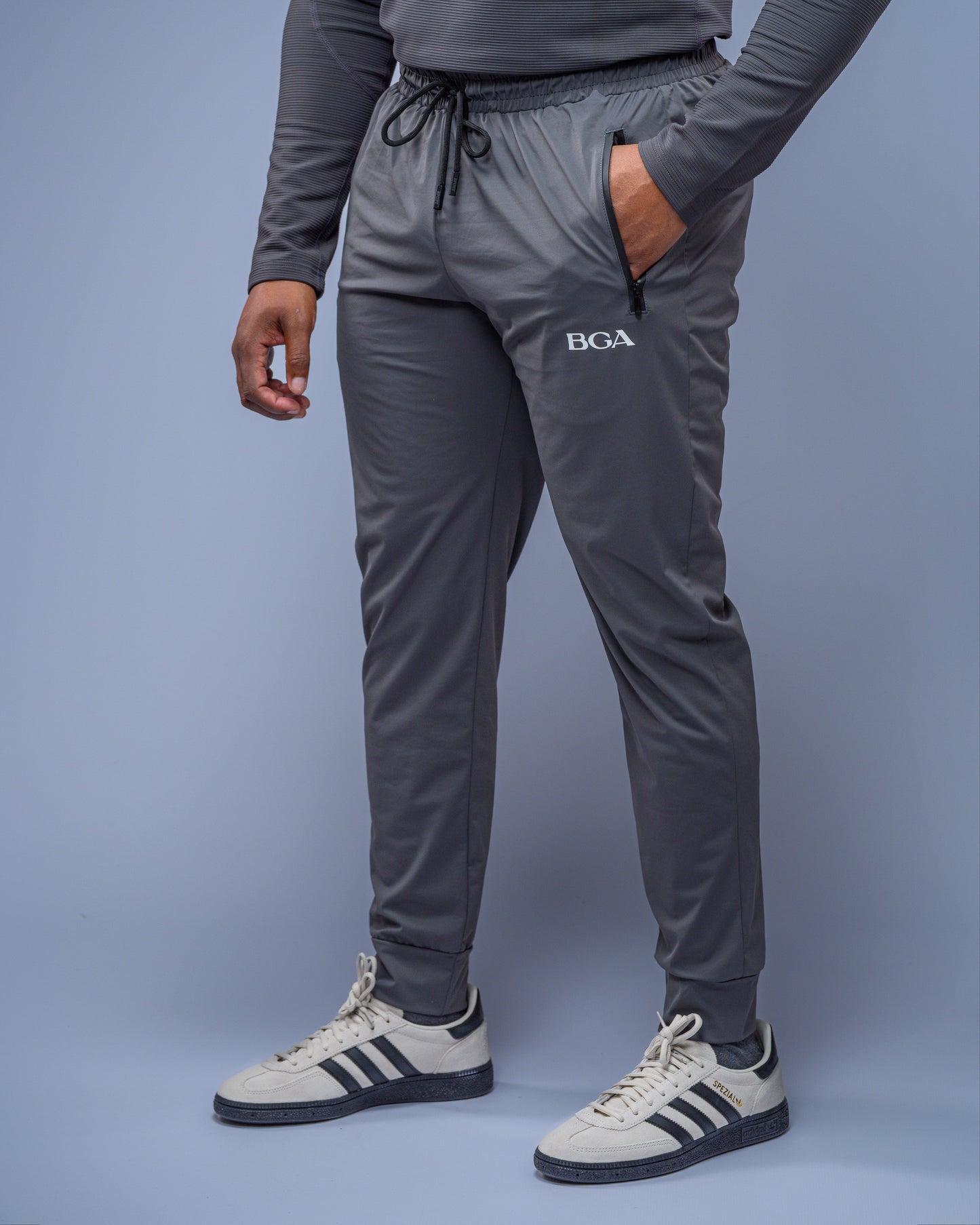 Men’s Ankle Charcoal Active Pants - Gym Joggers