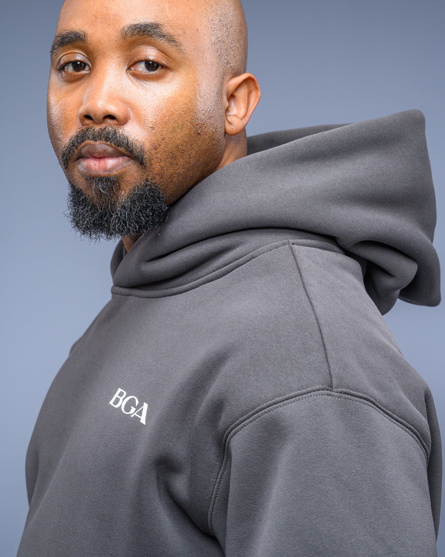 Men’s Heavy Cotton Charcoal Active Long Sleeve Top - Heavyweight Hoodie